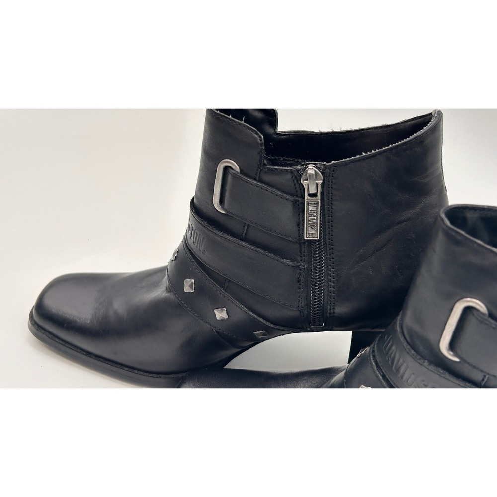 Harley-Davidson Womens Bridgit Shootie Black 4-Inch Boots Inside Zipper size 9.5 - Picture 9 of 13